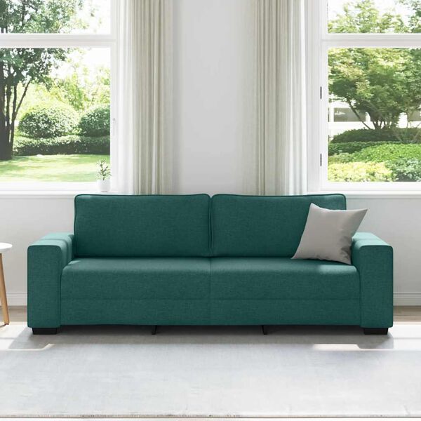 vidaXL 3-personers sofa 180 cm stof m&oslash;rkegr&oslash;n