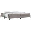 vidaXL Box spring seng med madras Gr&aring;brun 200 x 200 cm Stof