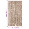 vidaXL flueforh&aelig;ng 100x230 cm chenille beige og m&oslash;rkebrun