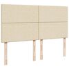 vidaXL osmannisk sengeramme med madrasser 200x200 cm stof cremefarvet
