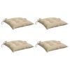 vidaXL stolehynder 4 stk. 40x40x7 cm oxfordstof beige