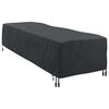 vidaXL Liggestolsbetr&aelig;k Ensfarvet Sort 74 x 210 x 40 cm Stof