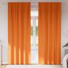 vidaXL M&oslash;rkl&aelig;gningsgardiner med ringe 2 pcs Lys Orange 245 x 140 cm