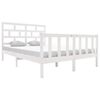 vidaXL sengeramme 150x200 cm King Size massivt fyrretr&aelig; hvid
