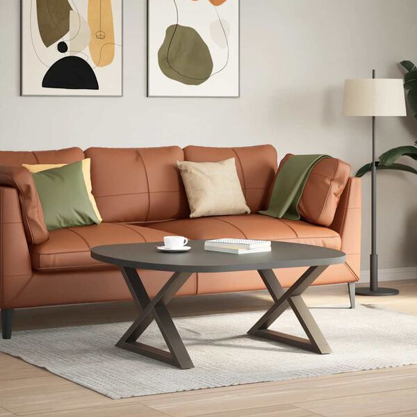 vidaXL sofabordsben 2 stk. naturst&aring;l 70 x (42-43,3) cm st&aring;l