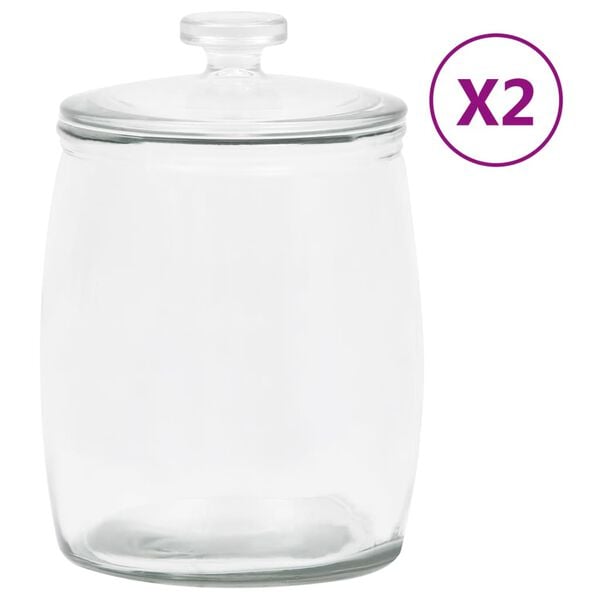 vidaXL opbevaringsglas med låg 2 stk. 8000 ml