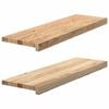 vidaXL vindueskarme 2 stk ubehandlet 80x30x2 cm massivt egetr&aelig;