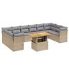 vidaXL sofas&aelig;t til haven 11 dele med hynder polyrattan beige