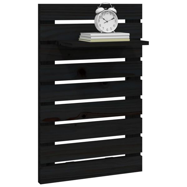 vidaXL væghængte sengehylder 2 stk. massivt fyrretræ sort