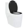 vidaXL Toilet s&aelig;de Sort 45,5 x 37,5 x 3,8 cm Duroplast