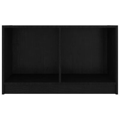 vidaXL tv-bord 70x33x42 cm massivt fyrretræ sort
