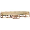 vidaXL Udend&oslash;rs sofagruppe med pude 7 pcs Naturlig og Beige
