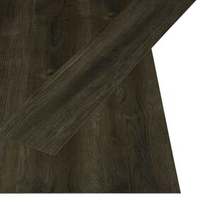 vidaXL Selvkl&aelig;bende Gulvplank Natur 32 pcs M&oslash;rk Brun 4,46 m&sup2; PVC