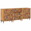 vidaXL Sideboard 3 stk. 60 x 33,5 x 75 cm Massivt mangotr&aelig; Naturfarvet