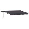 vidaXL Manuel markise-ramme med LED-lys Antracit 3 x 2,5 m