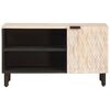 vidaXL TV-skab Hvid Vask Finish 80 x 33 x 46 cm Massivt mangotr&aelig;