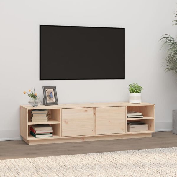 vidaXL tv-bord 156x40x40 cm massivt fyrretr&aelig;