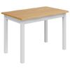 VidaXL Spisebord EKAI Hvid 112 x 70 x 76,5 cm Massivt fyrretr&aelig;