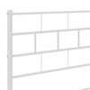 vidaXL sengeramme med sengegavl 140x200 cm metal hvid