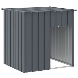 vidaXL hundehus med tag antracit 110x103x109 cm galvaniseret st&aring;l