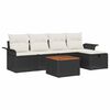 vidaXL Havesofa S&aelig;t 6 stk. Sort Poly rattan