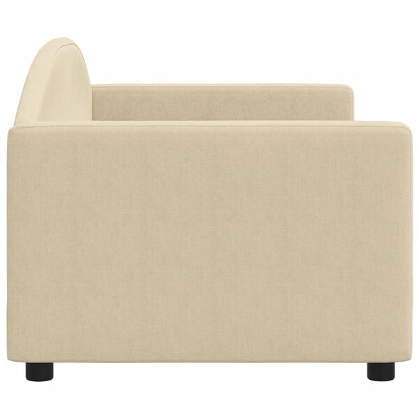 vidaXL daybed 80x200 cm stof cremefarvet