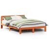 vidaXL sengeramme uden madras 135x190 cm massivt fyrretr&aelig; brun