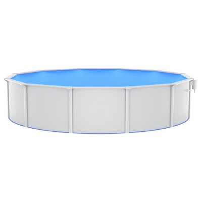 vidaXL swimmingpool med sandfilterpumpe og poolstige 550x120 cm