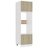vidaXL skab til mikroovn 60x57x207 cm konstrueret tr&aelig; sonoma-eg