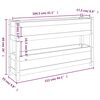 vidaXL plantekasse 112x25x66 cm massivt fyrretr&aelig; sort