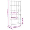 vidaXL bogreol 72x28x172 cm konstrueret træ røget egetræsfarve