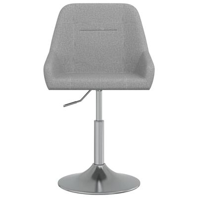 vidaXL drejelige spisebordsstole 2 stk. stof lysegrå