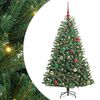 vidaXL Kunstigt Hinged Juletr&aelig; Gr&oslash;n 150 cm PVC og metal