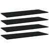 vidaXL boghylder 4 stk. 100x40x1,5 cm konstrueret tr&aelig; sort