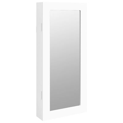 vidaXL væghængt smykkeskab med spejl 30x8,5x67 cm hvid