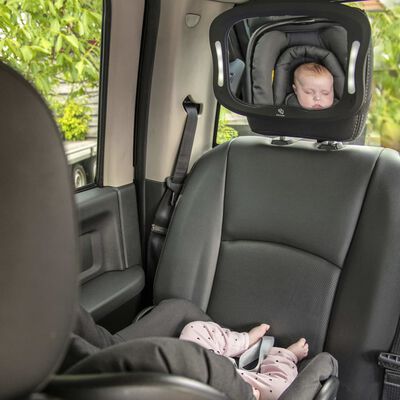 A3 Baby & Kids bilspejl til babyer LED 28,5 x 21,4 x 8 cm sort