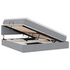 vidaXL Seng med opbevaring og madras Lysegr&aring; 180 x 200 cm Fl&oslash;jl