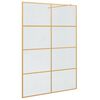 vidaXL Walk-in brusev&aelig;g Guld 140 x 195 cm h&aelig;rdet glas