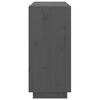 vidaXL skænk 111x34x75 cm massivt fyrretræ grå