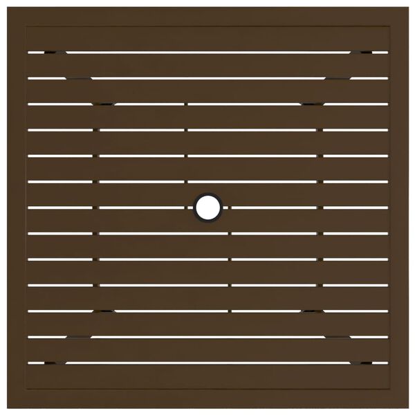 vidaXL havebord 81,5x81,5x72 cm stål brun