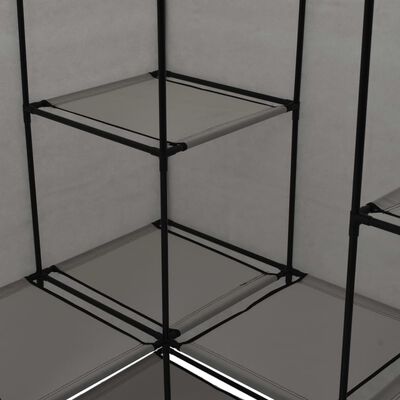 vidaXL hjørneklædeskab 130 x 87 x 169 cm grå