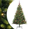 vidaXL Kunstig Hengende Juletr&aelig; 300 LEDs Gr&oslash;n 180 cm PVC og PE
