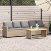 vidaXL 5-personers havesofa med hynder polyrattan beige