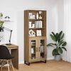 vidaXL Highboard Artisan Egetr&aelig; 69,5 x 34 x 180 cm Konstrueret tr&aelig;