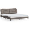 vidaXL sengeramme uden madras Hvar 180x200 cm stof gr&aring;brun