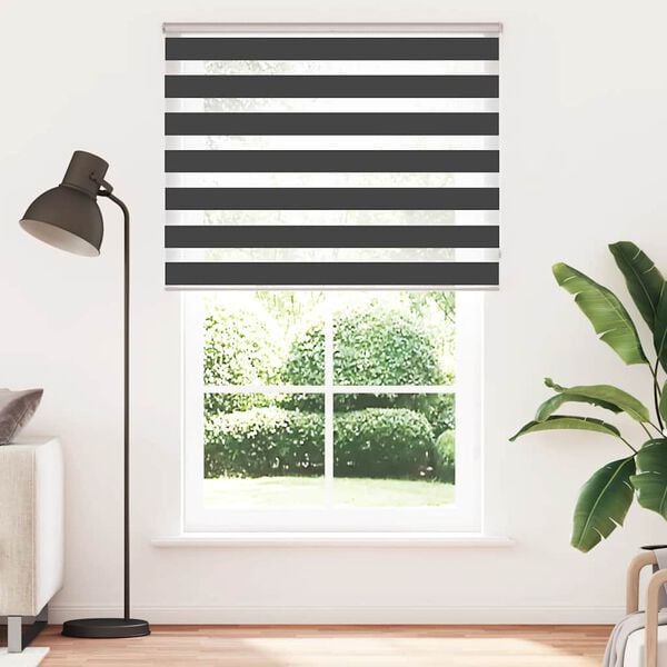 vidaXL zebragardin sort 145x230 cm stofbredde 140,9 cm polyester