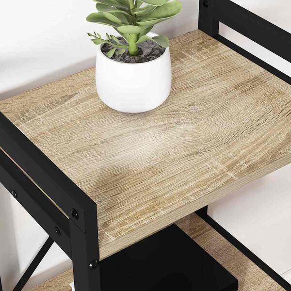 vidaXL Bogreol Sonoma eg 40 x 30 x 50 cm Konstrueret tr&aelig;