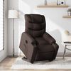 vidaXL eldrevet l&aelig;nestol med l&oslash;ftefunktion stof m&oslash;rkebrun