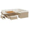 vidaXL Havesofa S&aelig;t 12 stk. Beige polyrattan
