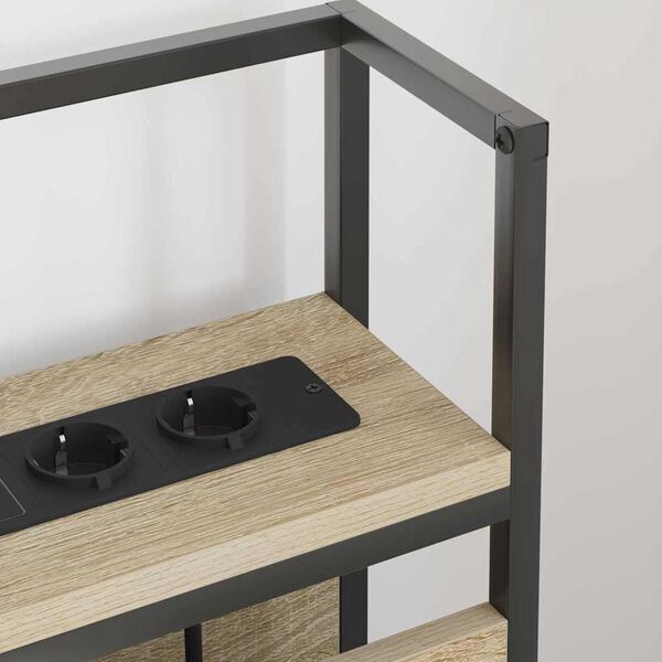 vidaXL Opbevaringshovedgavl med hylde Sonoma-eg 120 cm Konstrueret tr&aelig;